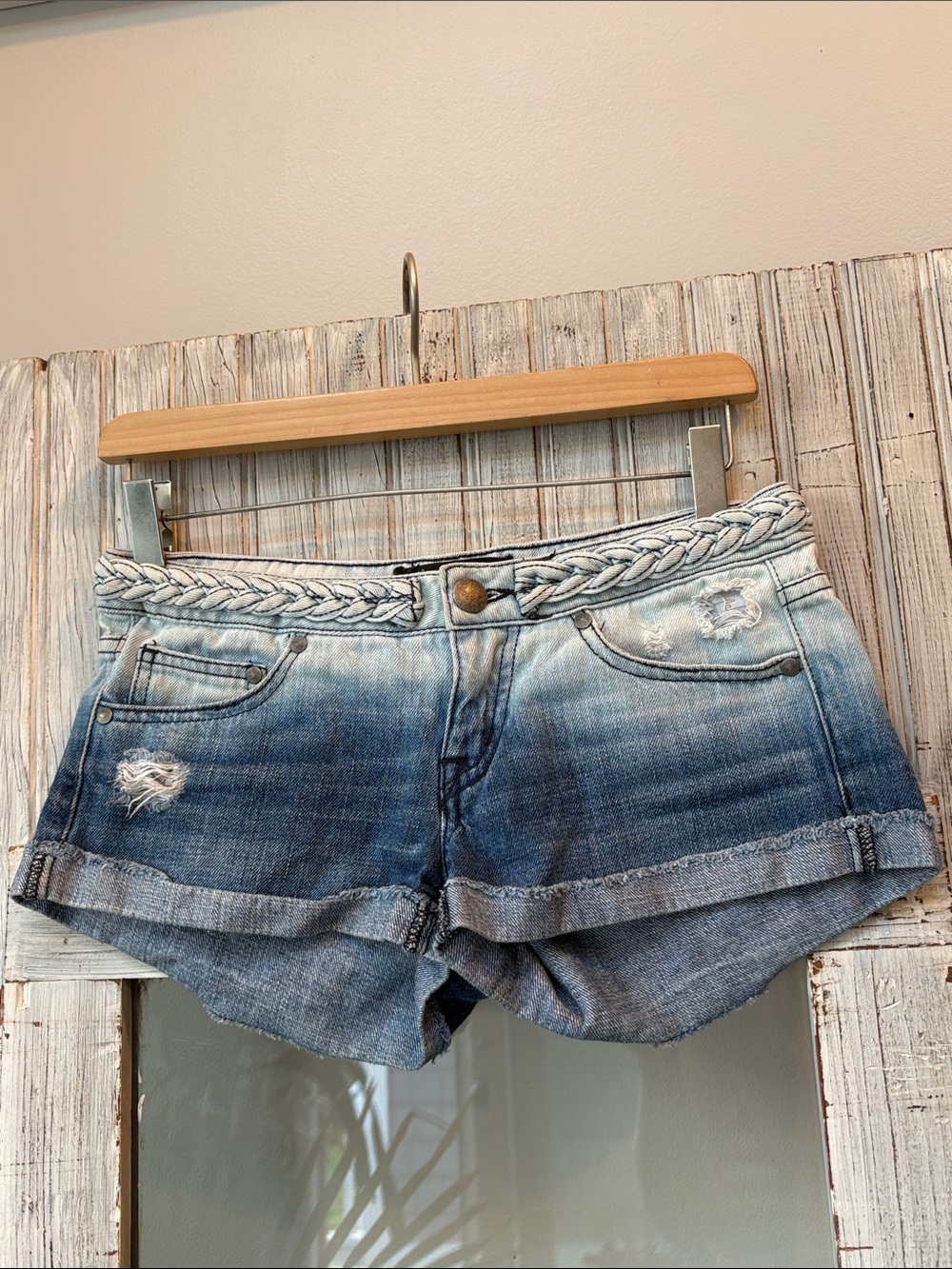 VOLCOM BONN 5 Pocket Cotton Short JJ Colab Braided Waist Size 1